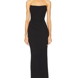 Michael Costello Elegant Black Strapless Dress